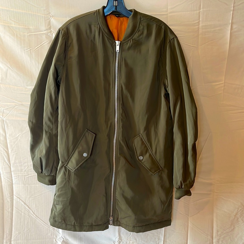 Divided H&M long bomber jacket